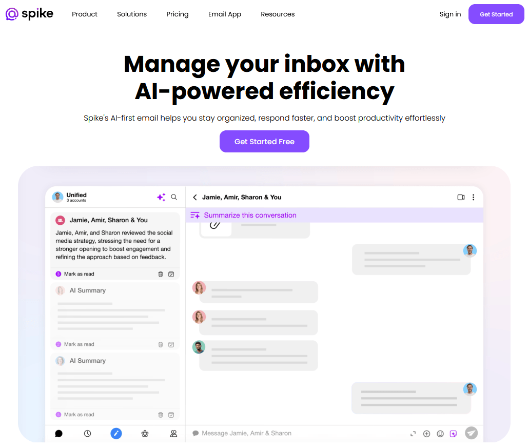 Spike Conversational Email with a Chat Twist