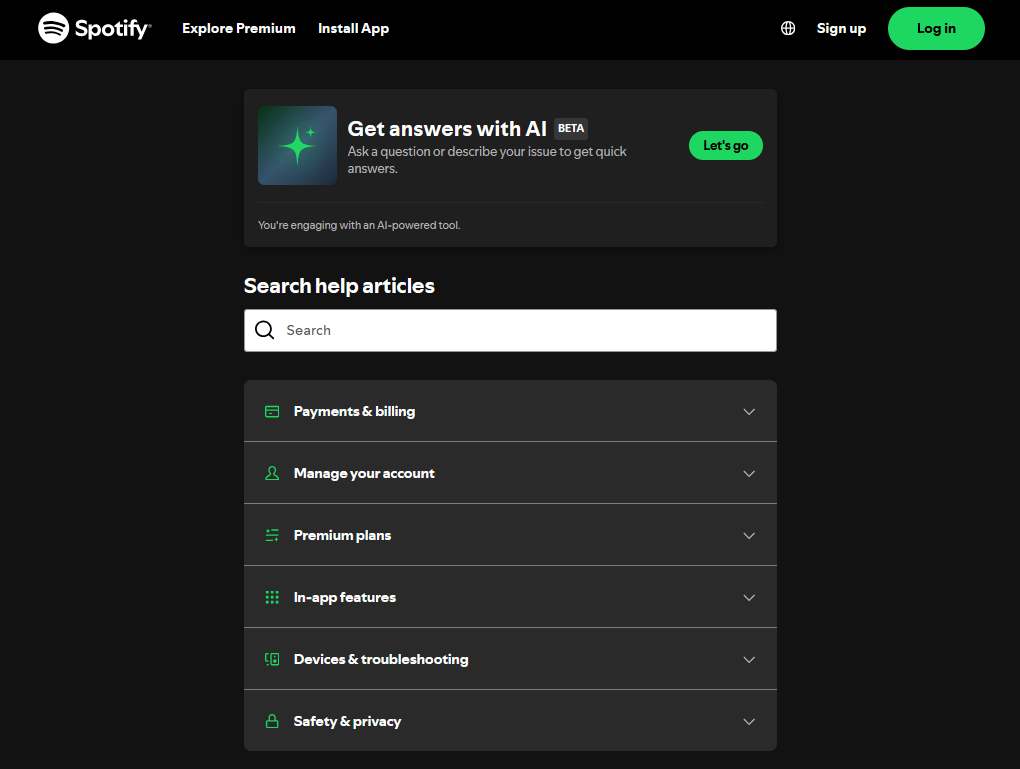 Spotify Support