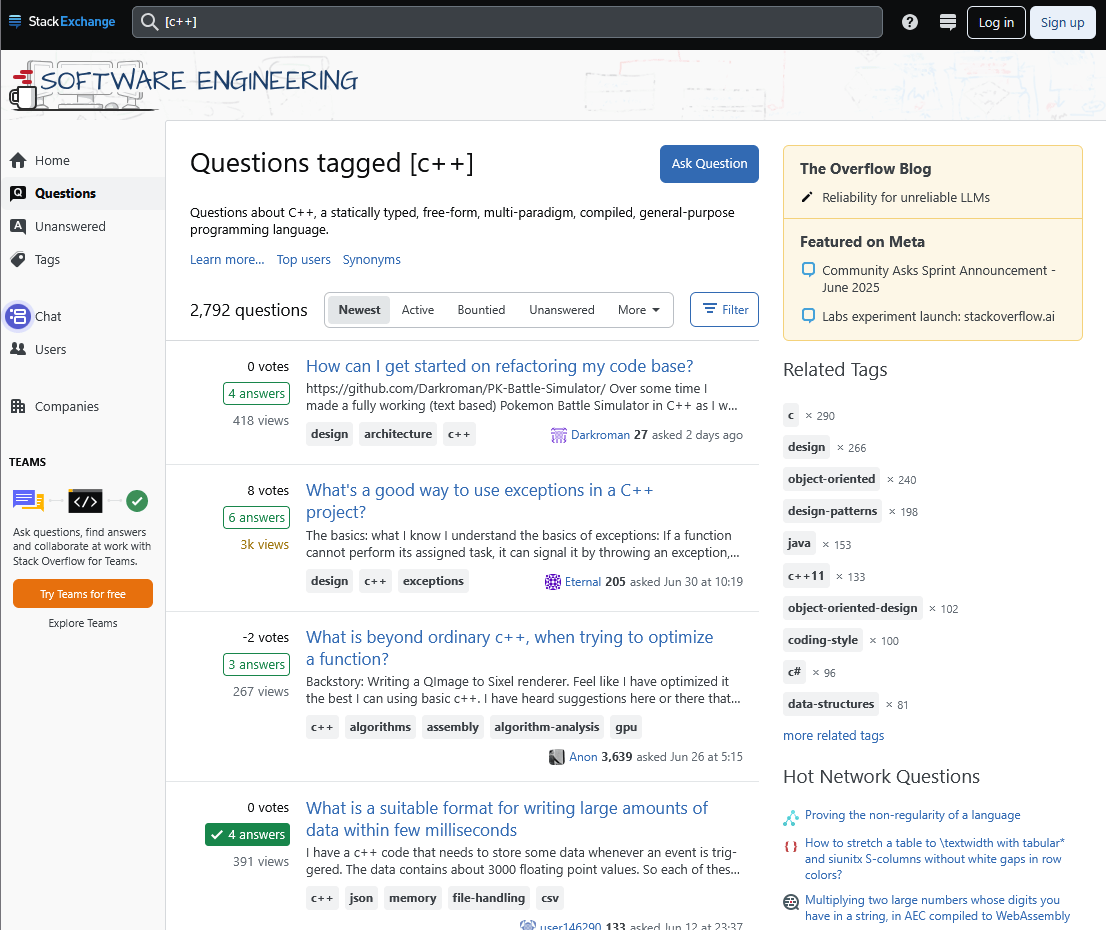 StackExchange forum example