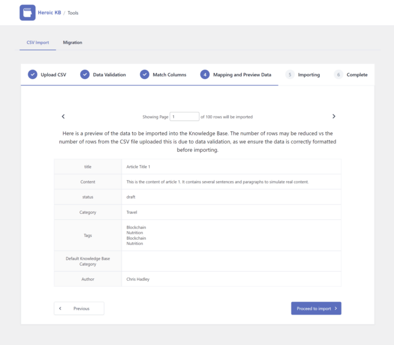 [New] Heroic KB CSV Importer & Migration Tools