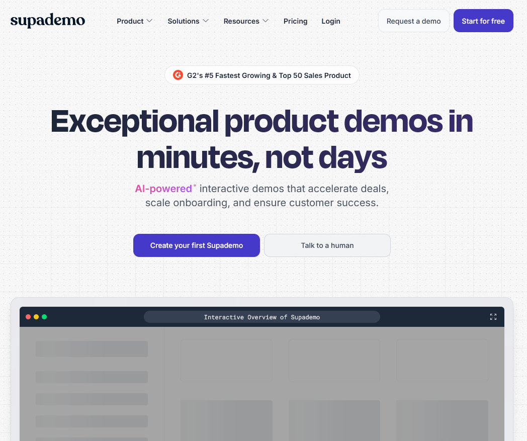 Supademo for interactive demos