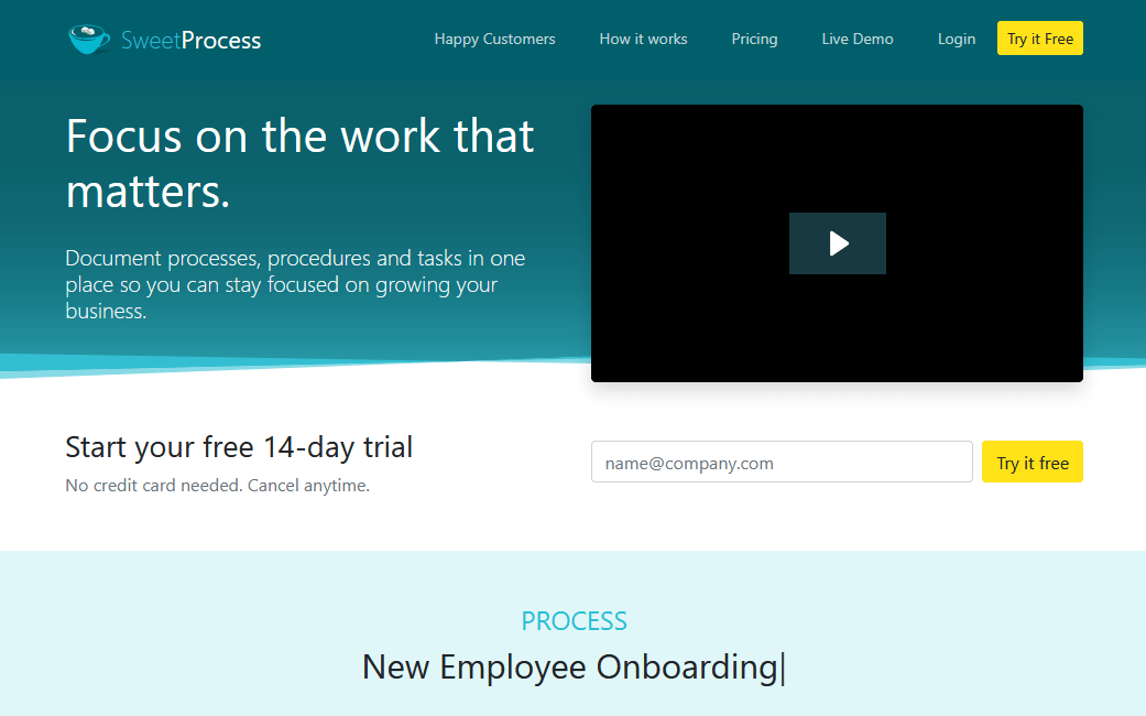 sweetprocess-simple-tool-to-document-processes-an - HeroThemes SweetProcess: Simple Tool to Document Processes and Policies