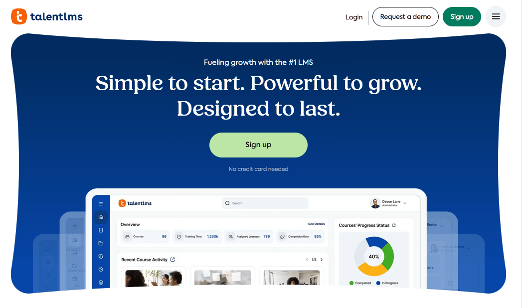 TalentLMS for employee training