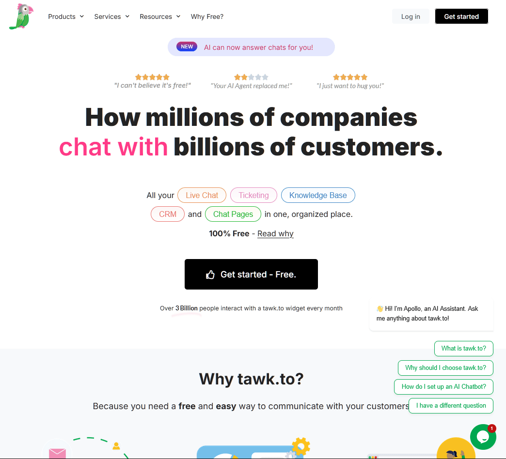 Tawk to free software for small businesses
