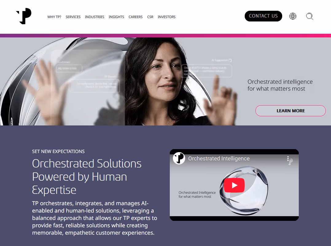 Teleperformance website homepage