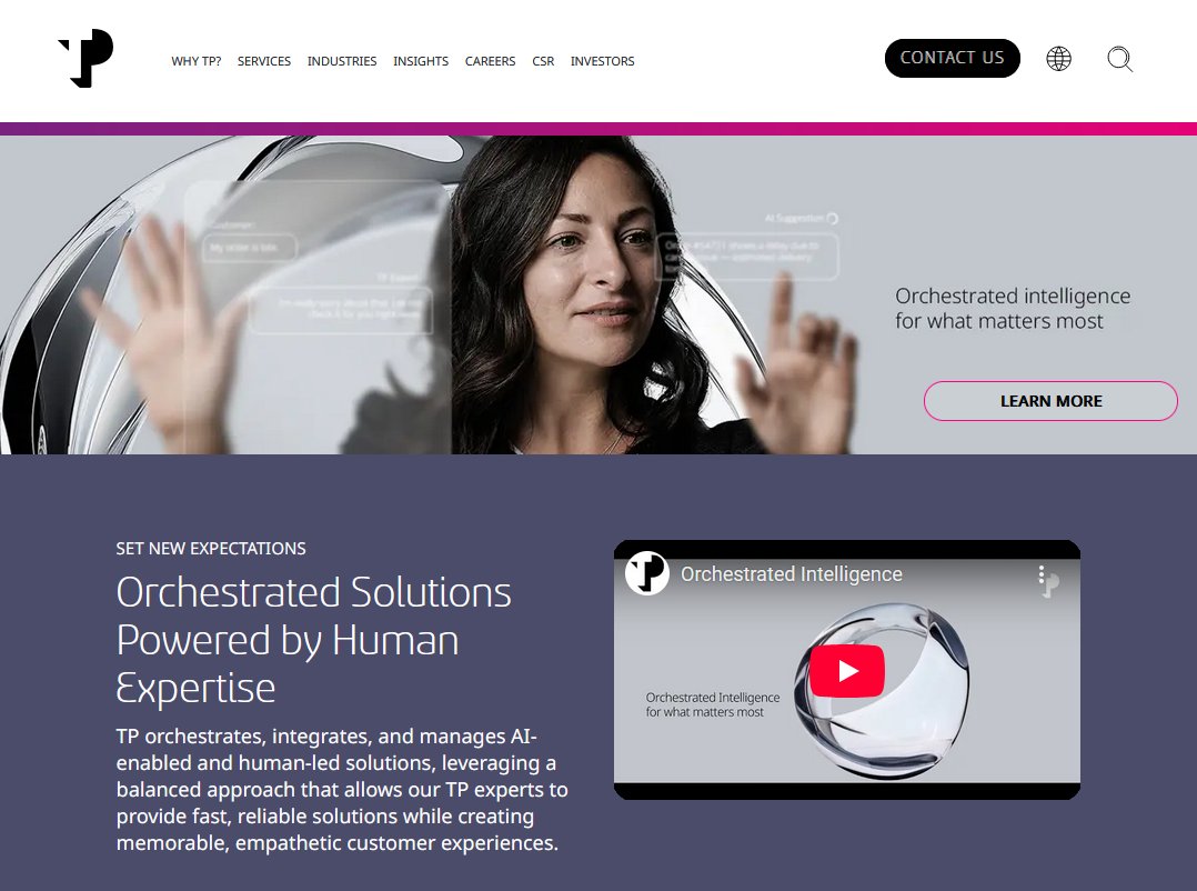 Teleperformance website homepage