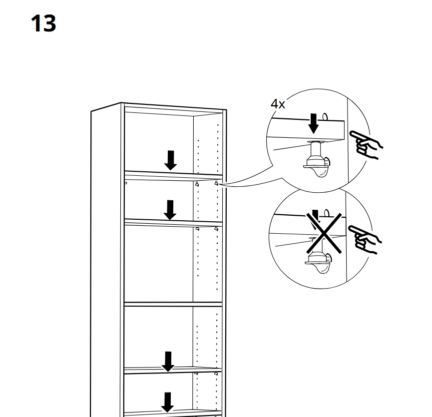 The IKEA BILLY bookcase user manual example