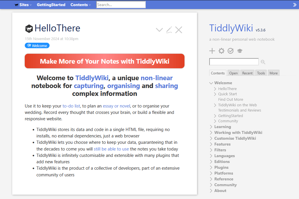 tiddlywiki-for-creating-personal-wikis - HeroThemes TiddlyWiki for creating personal wikis