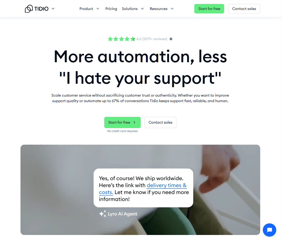 Tidio customer service platform