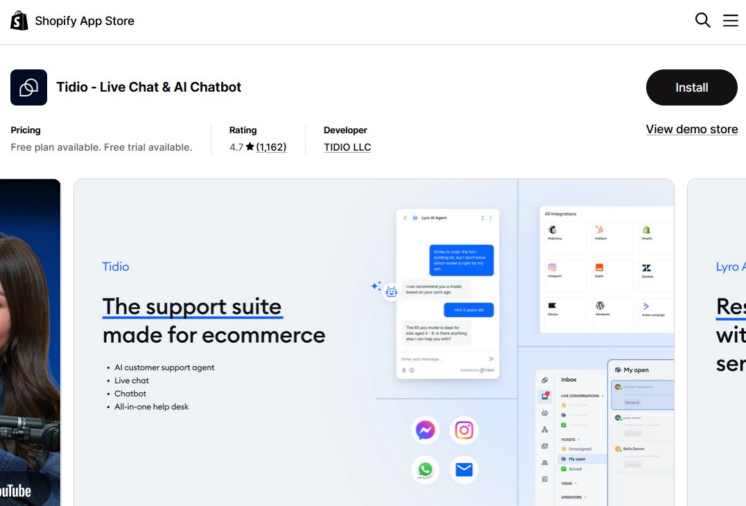 Tidio – Live Chat + AI Chatbot in One