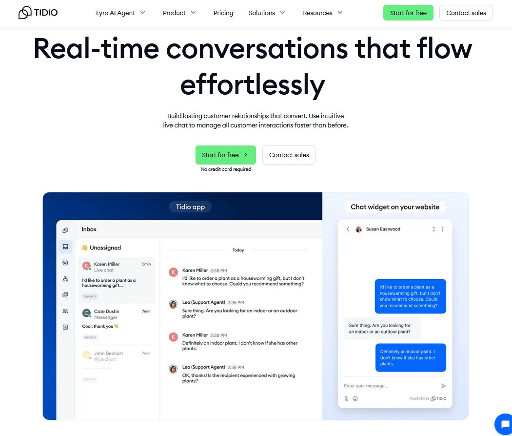 Tidio popular live chat widget