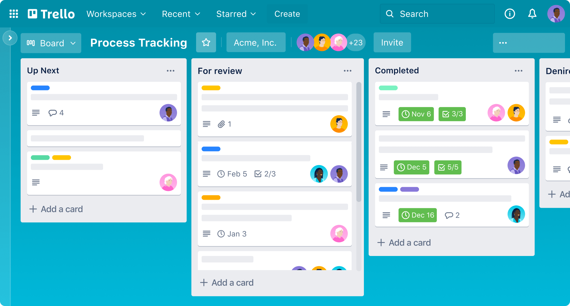 Trello interface