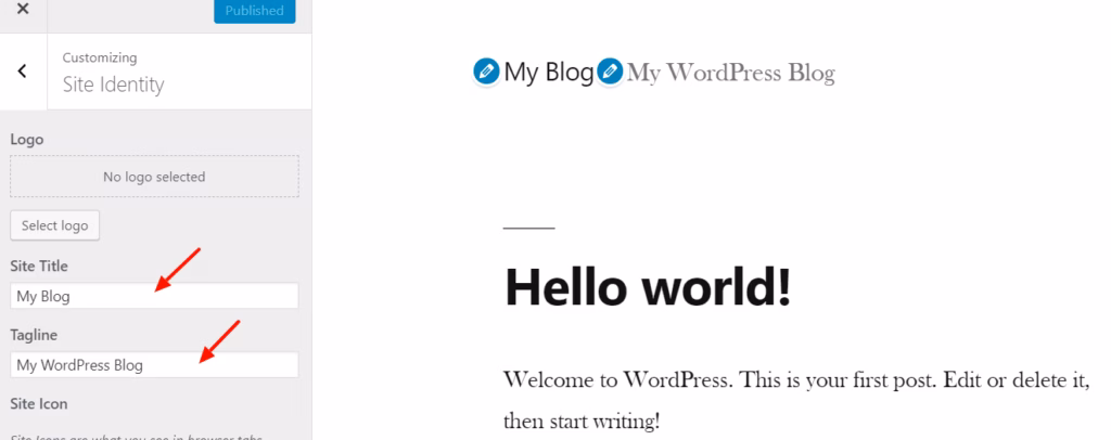 updating-website-site-title-and-tagline-from-wordp - HeroThemes Updating website site title and tagline from WordPress customizer