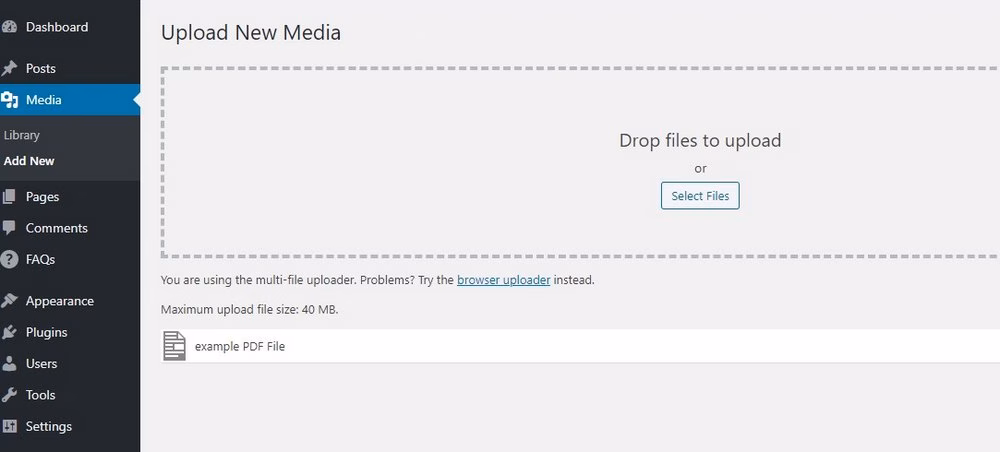 upload pdf in wordpress - HeroThemes pdf in wordpress hochladen