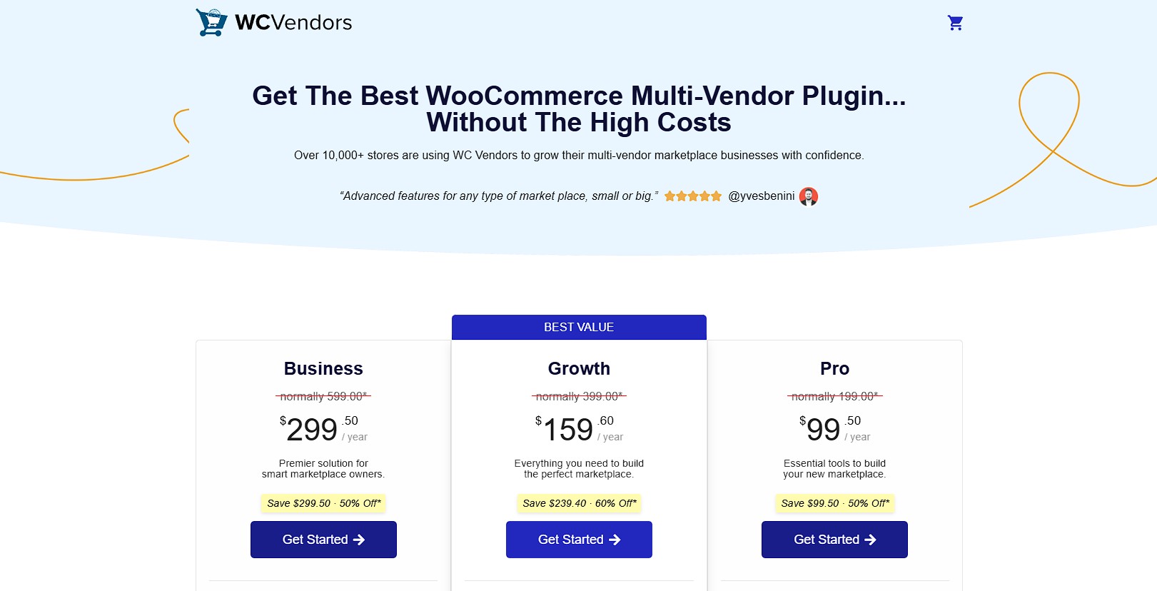 WC Vendors pricing