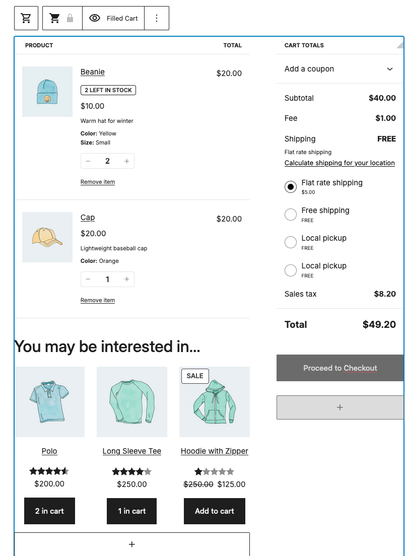 WooCommerce editable cart