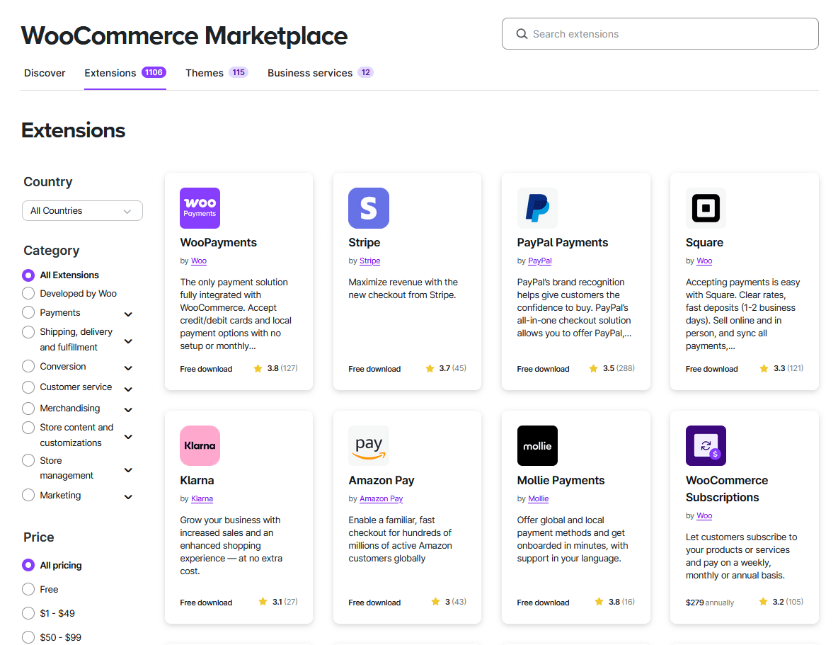 WooCommerce Marketplace