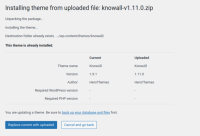 Updating your Theme or Plugin - HeroThemes
