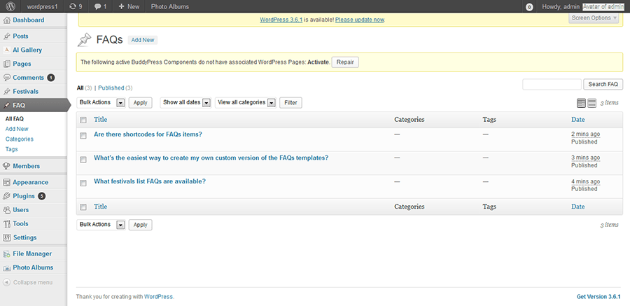 WP Responsive FAQ with Category Plugin