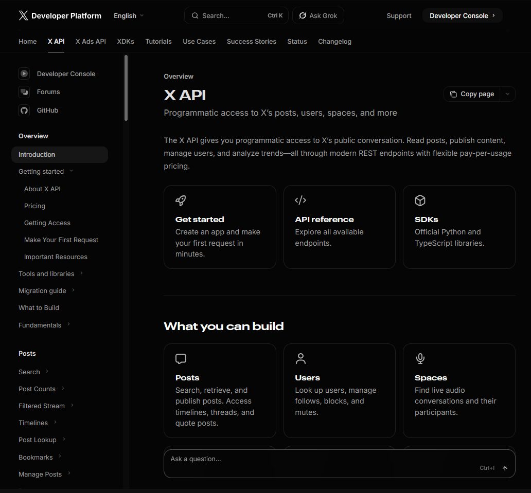 X API Documentation