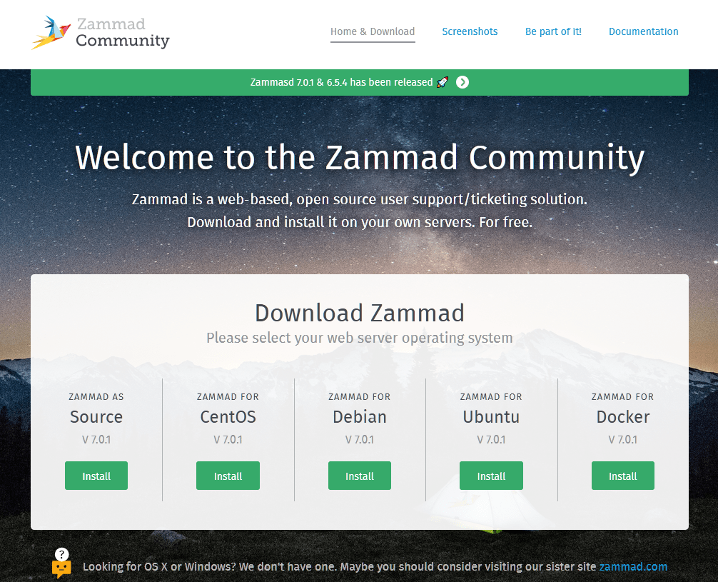 Zammad free helpdesk ticketing software